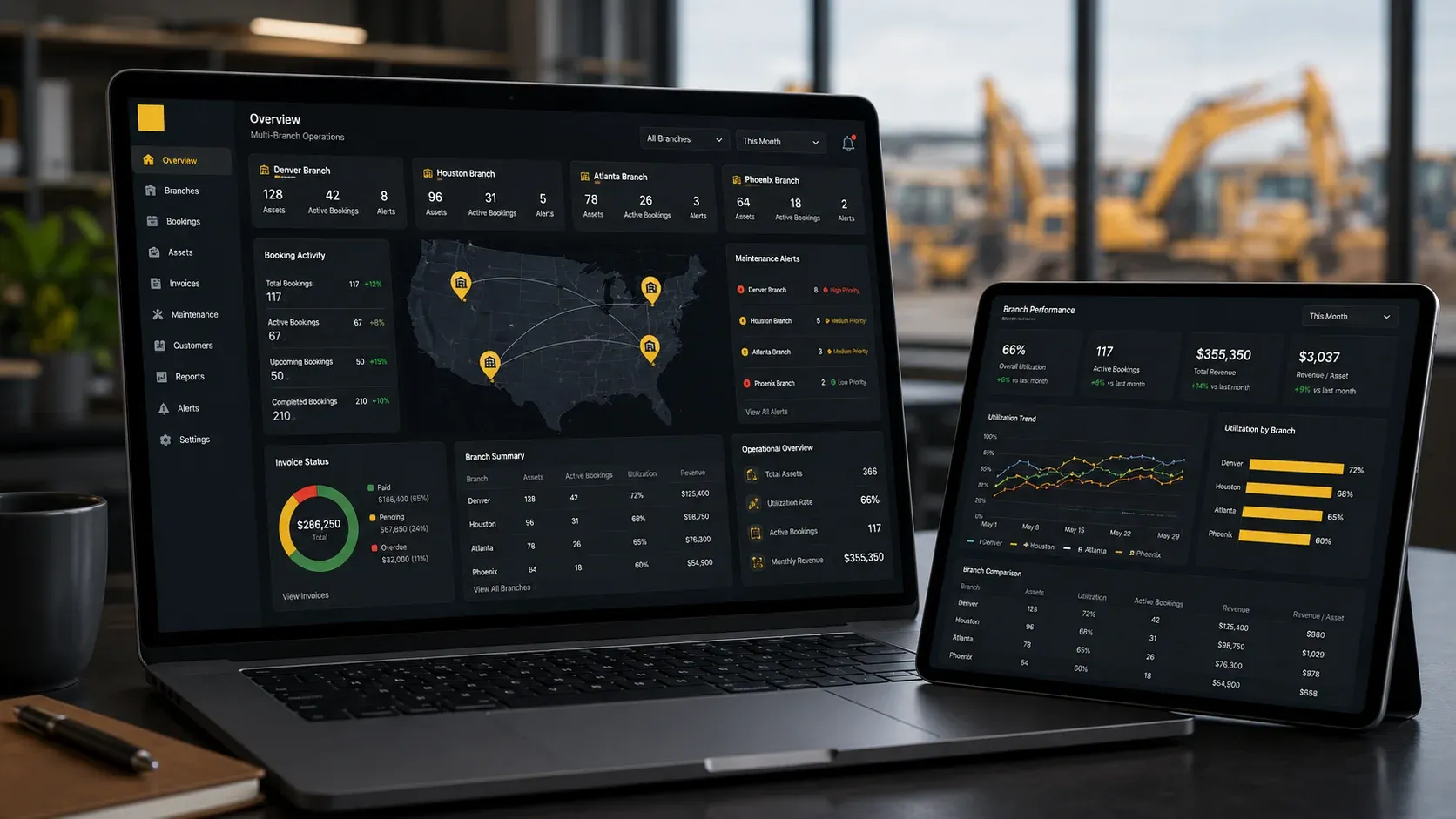 Multi-Branch Rental Management For Heavy Equipment Businesses